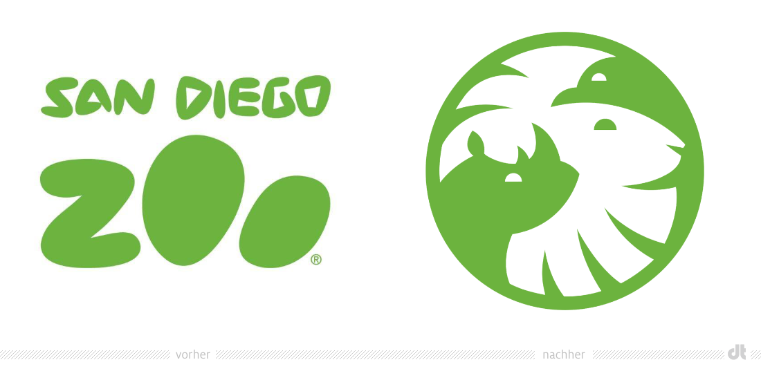 圣地亚哥动物园徽标-之前和之后