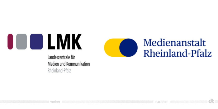 Medienanstalt Rheinland-Pfalz LOGO新旧对比（左旧右新）